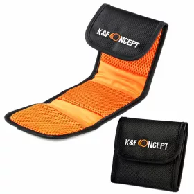   K&F Concept Objektív szűrőtasak 3 szűrőhöz (Cirkuláris filter tartó táska 77mm-ig)