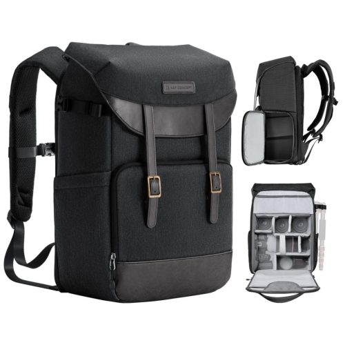 K&F Concept Urban Wander Kamera táska/ Fotós Hátizsák (20L) - Fekete