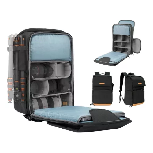 K&F Concept 22L fotós hátizsák esővédővel, 15,6"-os laptoprekesszel – Nature Wander 11 (fekete)