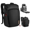 K&F Concept Alpha Air 25L fotós hátizsák esővédővel – Nature Wander 01 (fekete + piros)