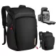 K&F Concept Alpha Air 25L fotós hátizsák esővédővel – Nature Wander 01 (fekete + piros)