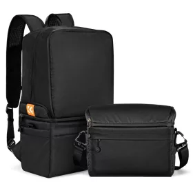   K&F Concept Alpha 2in1 22L Fotós Hátizsák - Kamera Táska (Fekete)