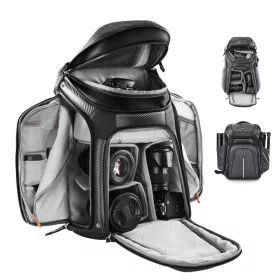   K&F Concept Alpha 25L Fotós Hátizsák - Kamera Táska (Szürke)