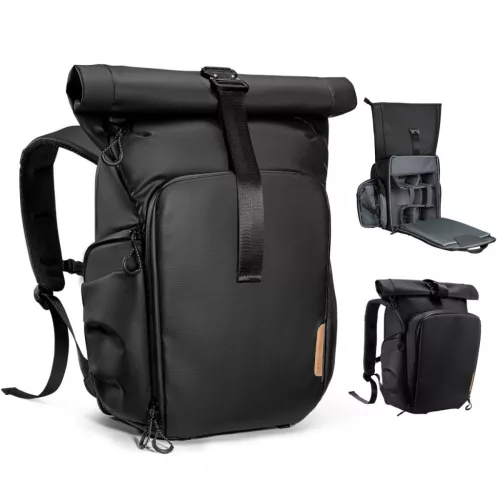 K&F Concept 20L vízálló fotós hátizsák 15,6"-os laptoprekesszel – Nature Wander 11 (fekete)