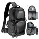 K&F Concept 10L Keresztpántos Kameratáska/ Fotós Válltáska - Fekete