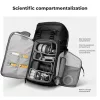 K&F Concept 40L professzionális fotós hátizsák cserélhető belső résszel – Star Wander 05 (fekete)