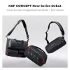 K&F Concept multifunkciós digitális eszköz tároló válltáska 15,6"-os laptophoz (fekete)