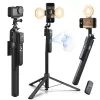 K&F Concept 180cm arckövető állvány/selfie bot 2 derítőfénnyel, gesztusvezérléssel