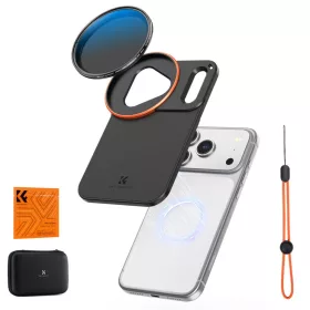   K&F Concept iPhone 17 Pro Max mágneses szűrőtartó 58mm ND2-32 szűrővel