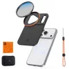 K&F Concept iPhone 17 Pro Max mágneses szűrőtartó 58mm CPL szűrővel
