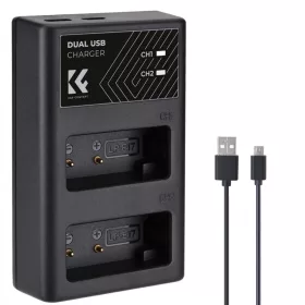   K&F Concept Canon LP-E17 Dupla Utazó Gyors-Töltő -USB-C (Type C) Canon LPE17 Charger