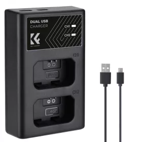   K&F Concept Sony NP-FW50 Dupla Utazó Gyors-Töltő -USB-C (Type C) Sony FW50 Charger