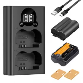   K&F Concept 3in1 2db Fujifilm NP-W235 2200mAh Akkumulátor + Utazó USB Töltő Kit