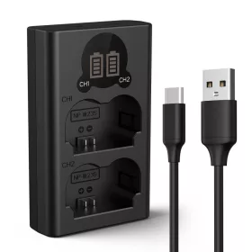   K&F Concept Fujifilm NP-W235 Dupla Utazó Gyors-Töltő -USB-C (Type C) Fuji W235 Charger