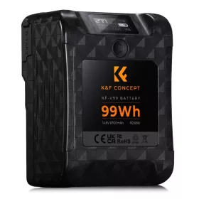   K&F Concept V-mount Akkumulátor 6700mAh 99Wh 65W PD USB-C D-Tap USB-A BP OLED