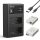 K&F Concept 3in1 Canon LP-E8 1200mAh Akkumulátor (2db) + LPE8 Utazó USB Töltő Kit