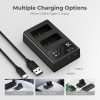 K&F Concept 3in1 Canon LP-E10 1200mAh Akkumulátor (2db) + LPE10 Utazó USB Töltő Kit