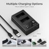 K&F Concept 3in1 Canon LP-E12 1200mAh Akkumulátor (2db) + LPE12 Utazó USB Töltő Kit
