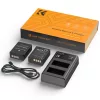 K&F Concept NP-W126 1300mAh dupla akkumulátor + kétcsatornás töltő (Fujifilm)
