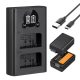 K&F Concept 3in1 Nikon EN-EL25 1600mAh Akkumulátor (2db) + EN-EL25A Utazó USB Töltő Kit