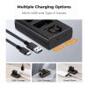 K&F Concept 3in1 Nikon EN-EL25 1600mAh Akkumulátor (2db) + EN-EL25A Utazó USB Töltő Kit