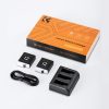 K&F Concept 3in1 GoPro Hero 12/ 11/ 10/9 1730mAh Akkumulátor (2db) + GoPro 12/11/10/9 Utazó USB Töltő Kit