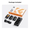K&F Concept Canon LP-E6/LP-E6NH 2250mAh Akkumulátor & USB TripaTöltő Kit