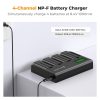 K&F Concept Sony NP-F 4-Csatornás Akkumulátortöltő -4X Charger