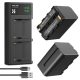 K&F Concept NP-F970 Digitális Akkumulátor + Töltő Szett