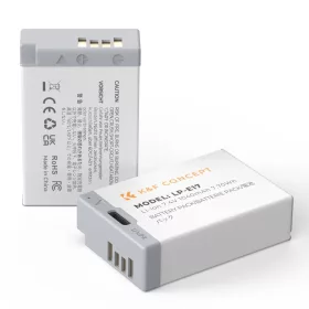   K&F Concept LP-E17 Kamera Akkumulátor - 1040mAh - USB-C - 2db