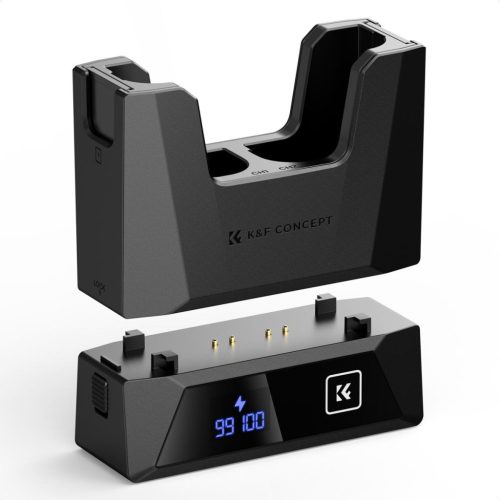K&F Concept Canon LP-E6NH Dupla Töltő – 18W-os gyors, kettős, hordozható akkumulátortöltő