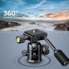 K&F Concept 26mm 360°-Panoráma Gömb Állványfej - Ballhead (Gyorskioldó-val) -Fekete