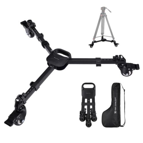 K&F Concept Kerekes Fotóállvány-gurítható talpazat -Tripod -kerék-kocsi