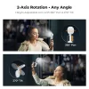 K&F Concept mágneses telefon LED-lámpa sminktükörrel, összecsukható (3000–6500K, fehér)