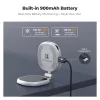 K&F Concept mágneses telefon LED-lámpa sminktükörrel, összecsukható (3000–6500K, fehér)