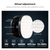 K&F Concept mágneses telefon LED-lámpa sminktükörrel, összecsukható (3000–6500K, fekete)