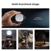 K&F Concept mágneses telefon LED-lámpa sminktükörrel, összecsukható (3000–6500K, fekete)