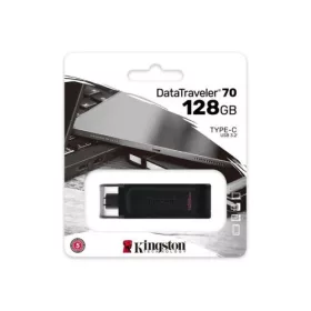 Kingston Pendrive 128GB DataTraveler 70 Type-C 3.2 (fekete)
