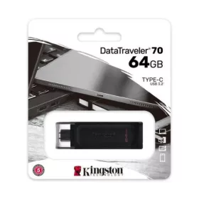 Kingston Pendrive 64GB DataTraveler 70 Type-C 3.2 (fekete)