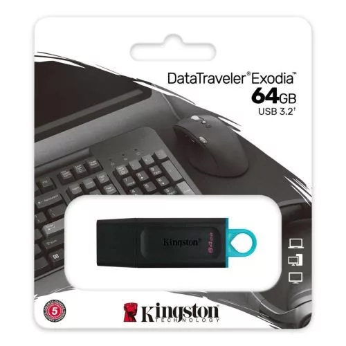 Kingston Pendrive 64GB DataTraveler Exodia USB 3.2 (fekete)