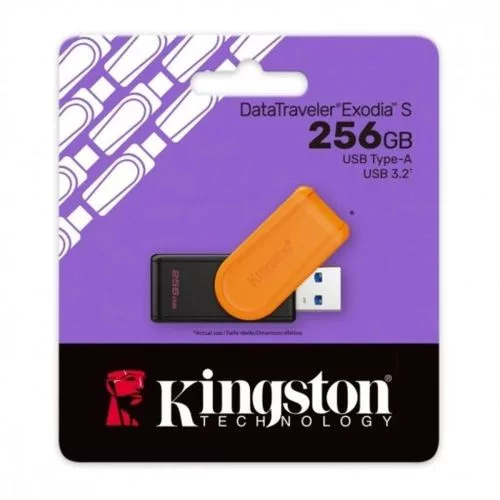 Kingston Pendrive 256GB DataTraveler Exodia S USB 3.2 (fekete)