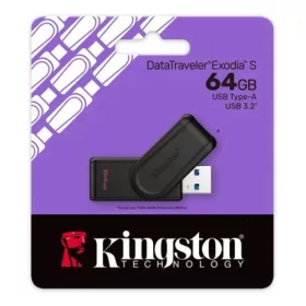   Kingston Pendrive 64GB DataTraveler Exodia S USB 3.2 (fekete)