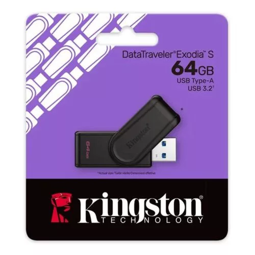 Kingston Pendrive 64GB DataTraveler Exodia S USB 3.2 (fekete)