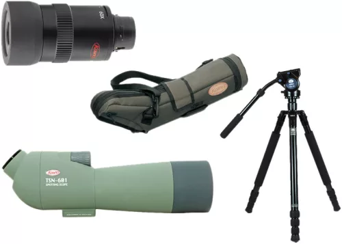 Kowa TSN-601 csomag – 20–60x zoom spektív, hordtáska (R2004) és VH10 állvány