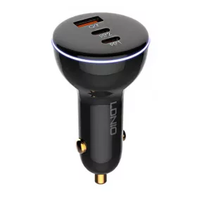   LDNIO 160W Autós Töltő USB + 2× /USB-C Kábel(C102-Type-C-Type-C)
