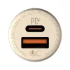 LDNIO Autós USB És USB-C Töltő MicroUSB Kábellel (C506Q-Micro)