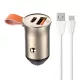 LDNIO 30W USB És USB-C Autós Töltő MicroUSB Kábellel (C509Q-Micro)