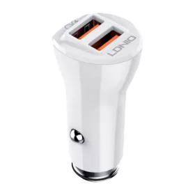 LDNIO 2 USB Autós Töltő /USB-C Kábel(C511Q-Type-C)