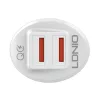 LDNIO 2 USB Autós Töltő /USB-C Kábel(C511Q-Type-C)