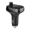 LDNIO Bluetooth FM Transmiter C704Q 2USB, USB-C + Lightning kábel (fekete)